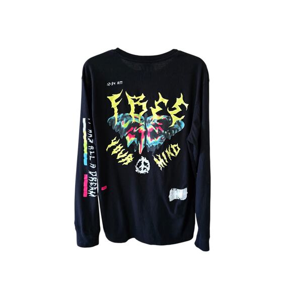 Brooklyn Cloth "Free Your Mind" Psychadelic Long Sleeved Tee Size Xl - Picture 1 of 7